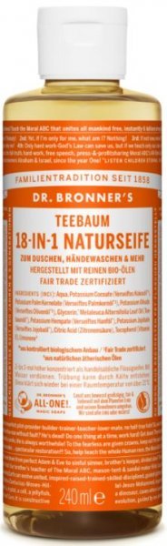 Naturseife Teebaum 18-in-1 Dr. Bronner's
