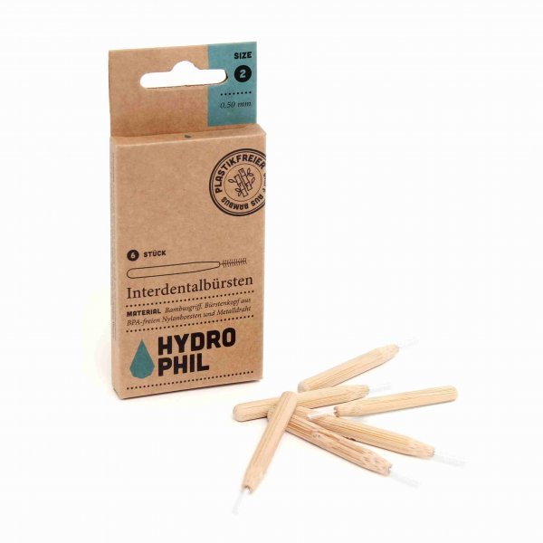 Interdentalbürsten aus Bambus 0,4mm - 0,6mm Hydro Phil