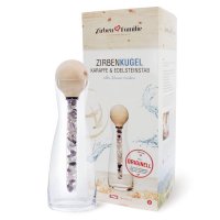 Zirbenkugel Wasserkaraffe Set mit Edelsteinstab Zirbenfamilie Zirbenkugel Wasserkaraffe Set mit Edelsteinstab Zirbenfamilie