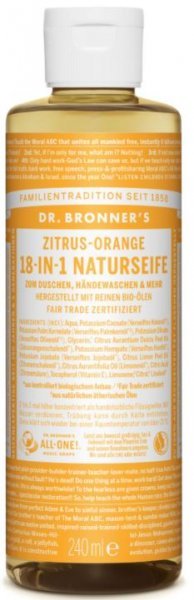 Naturseife Zitrus-Orange 18-in-1 Dr. Bronner's