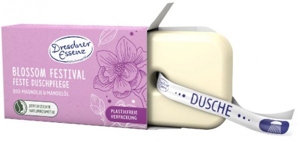 Feste Duschpflege mit Magnolie und Mandelöl
