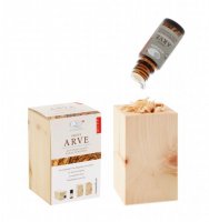 Arvenquader mit Arvenöl und Arvenspähne Arvenquader mit Arvenöl und Arvenspähne