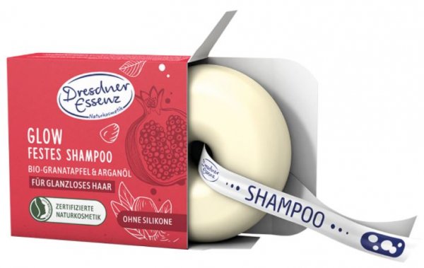 Shampoo in fester Form für glanzloses Haar mit Bio-Granatapfel und Arganöl