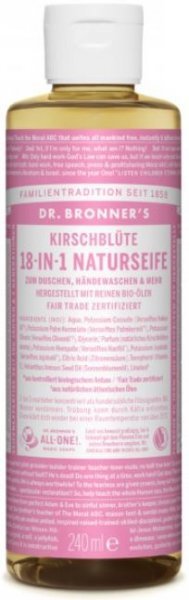 Naturseife Kirschblüte 240ml 18-in-1 Dr. Bronner's