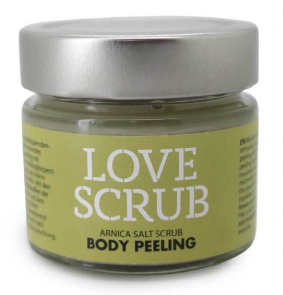 Peeling mit Steinsalz und Zitrone, fein duftende Pflege für die Haut - 150g im Glas
