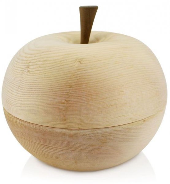 Apfelförmige Zirbenschale