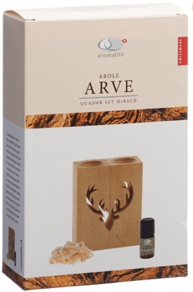 Geschenkset Arvenquader als Teelichter