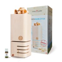 Zirbenraumlüfter mit Ventilator und LED-Beleuchtung Zirbenraumlüfter mit Ventilator und LED-Beleuchtung