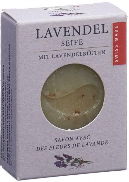 Lavendel Seife mit Lavendelblüten 90g Swiss Made