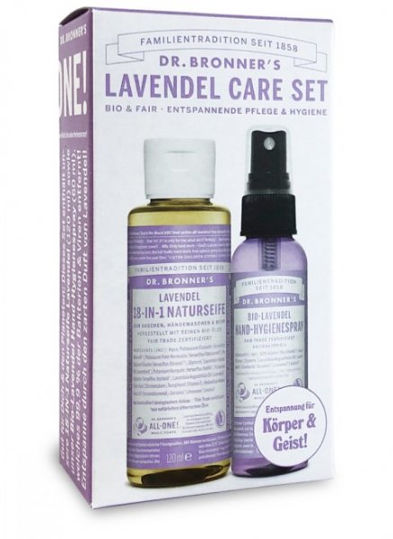 Lavendel Care Set Dr. Bronner's mit Naturseife und Hygienespray